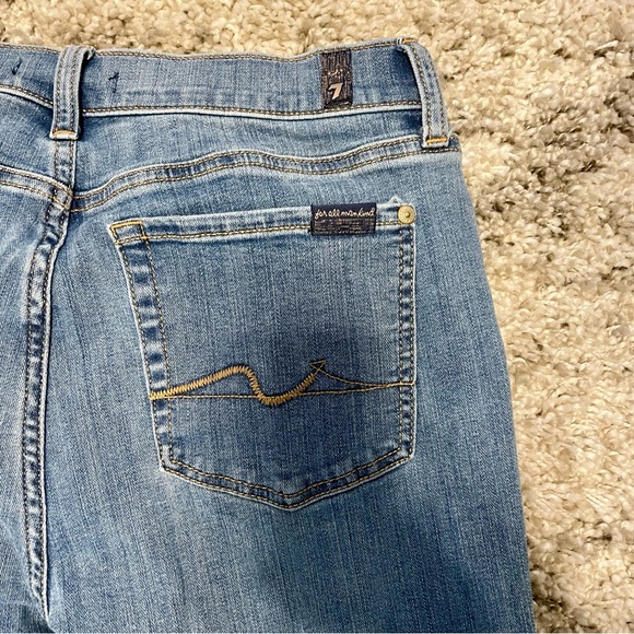 7 For All Mankind Women's Blue Denim High Waist Slim Illusion Ankle Jeans 28 - Picture 9 of 12